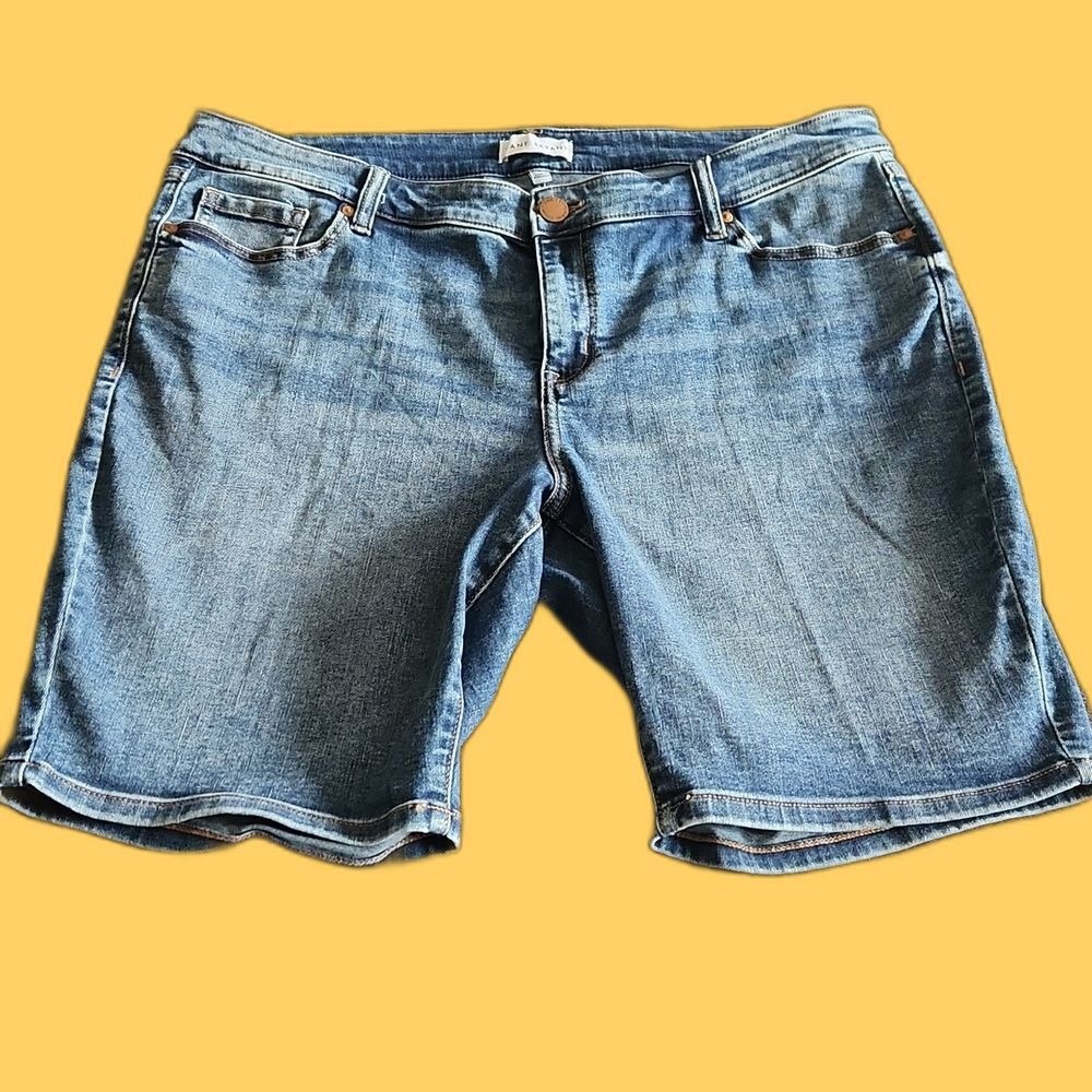 Lany Bryant Bermuda Jean Shorts Womens Plus 20 High Rise